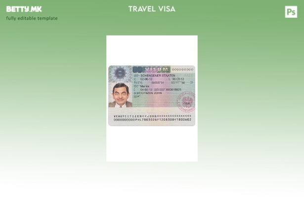 Шаблон за виза за Австрија во модерен стил